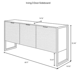 Irving 3 Door Sideboard - sleek design for modern homes | Image 15 | InSTYLE Home & Rugs