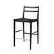 Jakarta Counter Stool with Back - Black/Black Woven Seat