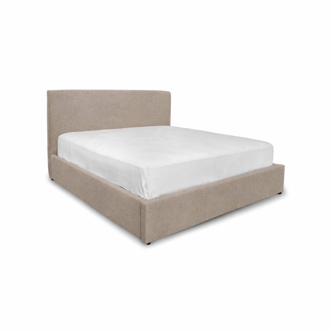 Julia Bed — Light Fawn Upholstered Bed - upholstered bed in soft light fawn fabric with cocoa undertones | Image 21 | InSTYLE Home & Rugs
