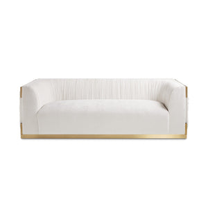 PALOMA SOFA GY-SF-8366ACR-BG Contessa Vanilla Fabric Brushed Gold Frame - luxury sofa for any space | Image 1 | InSTYLE Home & Rugs
