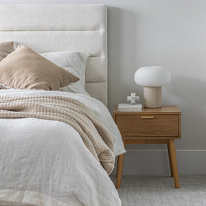 Justin Headboard Tall - upholstered headboard for added comfort and luxury | Image 2 | InSTYLE Home & Rugs