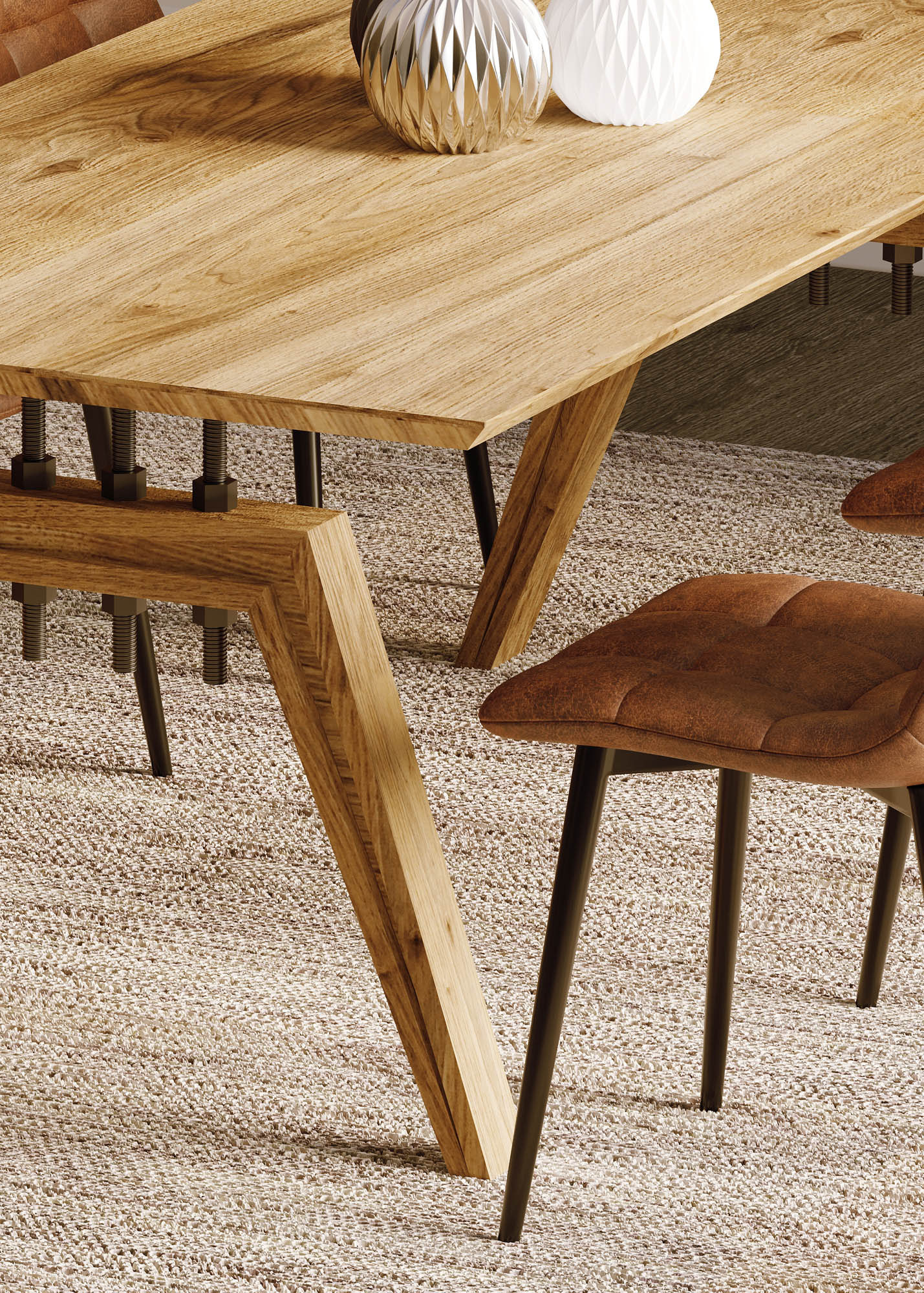 Landmark Dining Table 84" - comfortable dining experience | Image 15 | InSTYLE Home & Rugs