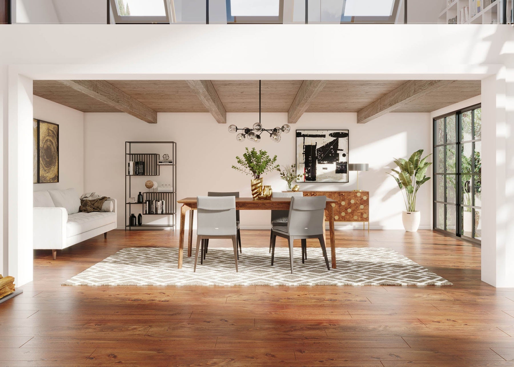 Kenzo Dining Table 71” - elegant seating for dining areas | Image 2 | InSTYLE Home & Rugs