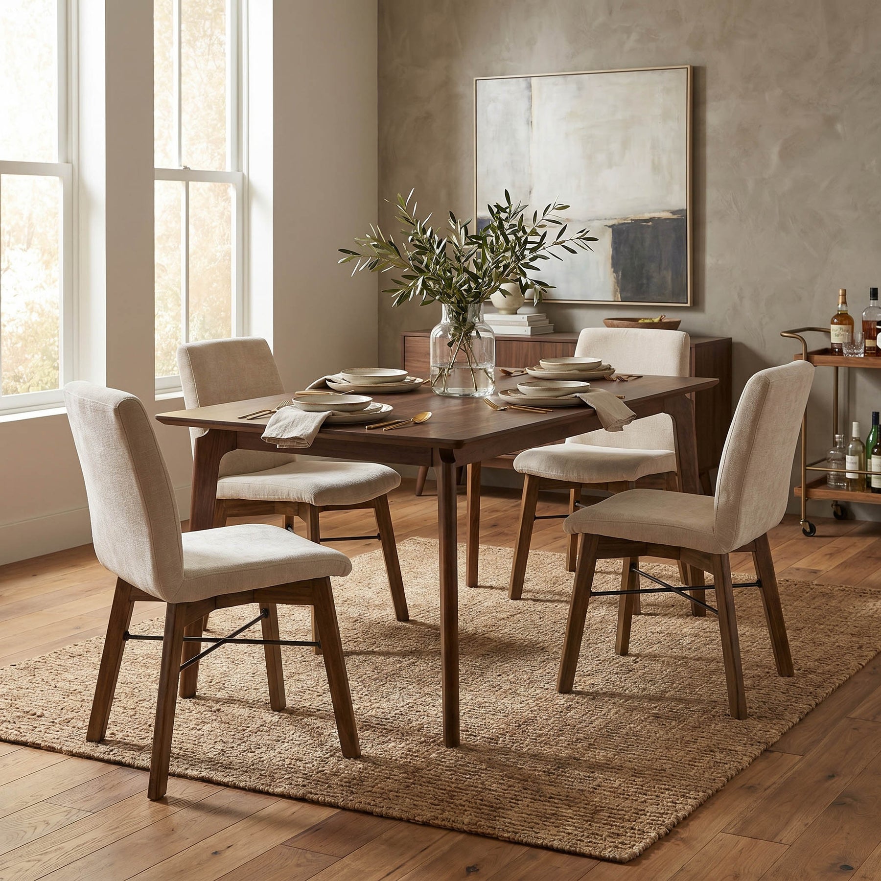 Kenzo Dining Table Small 60” BOGO Set - comfortable dining experience | Image 2 | InSTYLE Home & Rugs