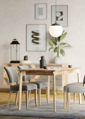 Kenzo Dining Table Small 60” – Natural - elegant seating for dining areas | Image 3 | InSTYLE Home & Rugs