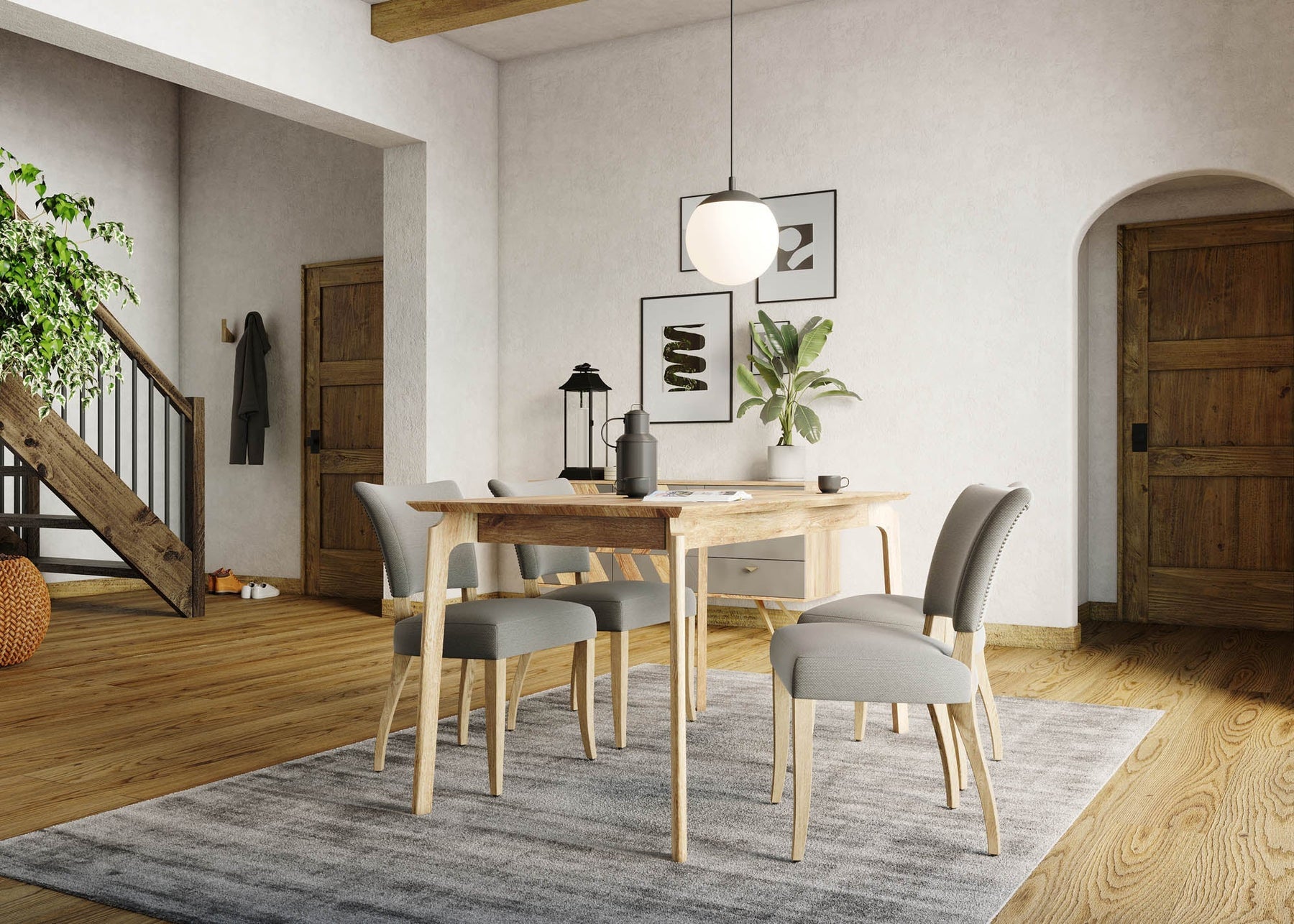 Kenzo Dining Table Small 60” – Natural - elegant seating for dining areas | Image 6 | InSTYLE Home & Rugs