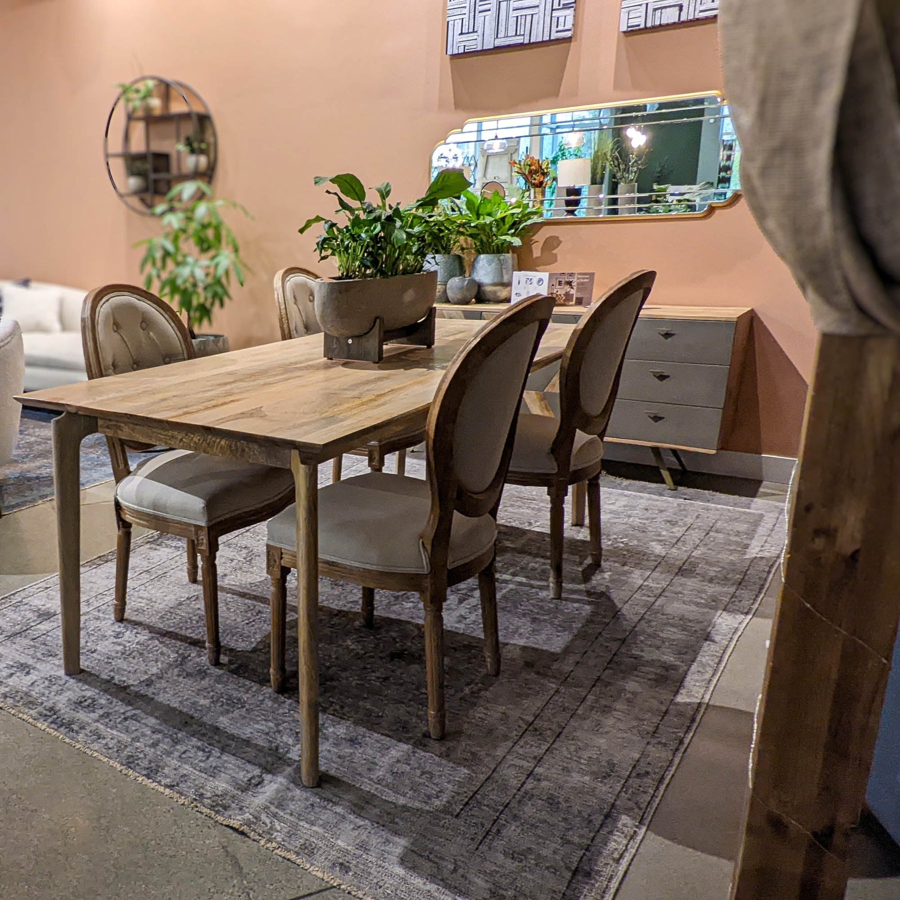 Kenzo Dining Table Small 60” – Natural - elegant seating for dining areas | Image 11 | InSTYLE Home & Rugs