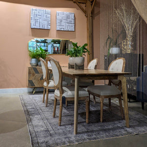 Kenzo Dining Table Small 60” – Natural - elegant seating for dining areas | Image 9 | InSTYLE Home & Rugs