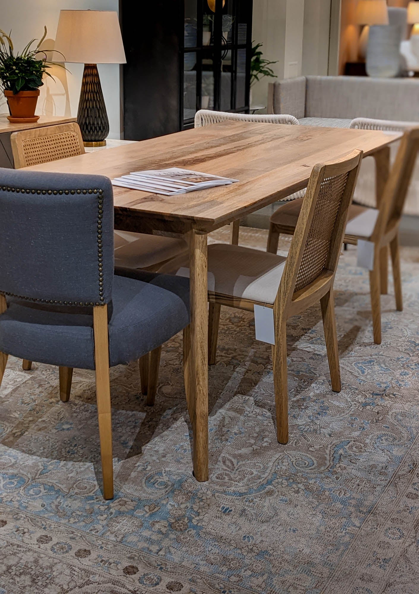 Kenzo Dining Table Small 60” – Natural - elegant seating for dining areas | Image 12 | InSTYLE Home & Rugs