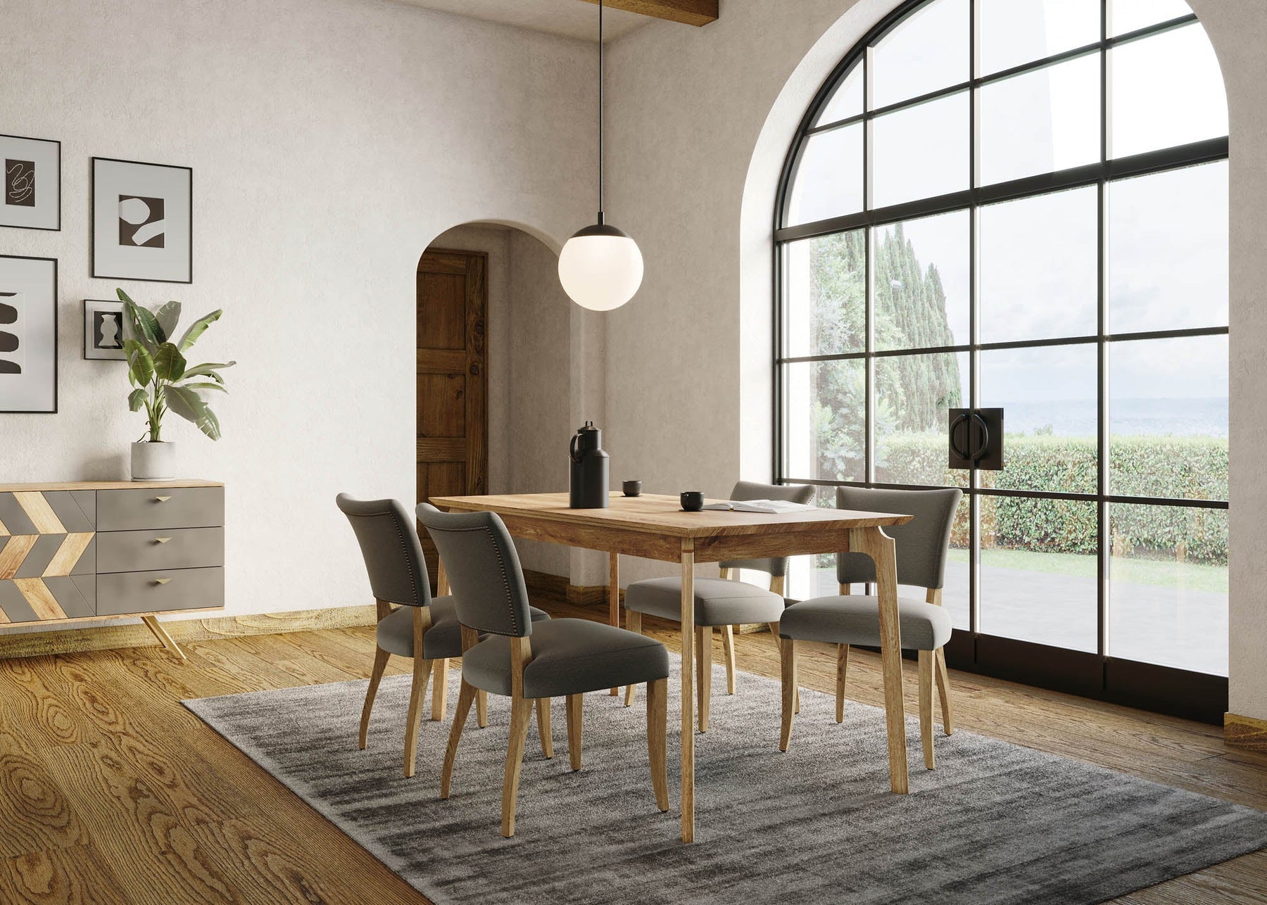 Kenzo Dining Table Small 60” – Natural - elegant seating for dining areas | Image 8 | InSTYLE Home & Rugs