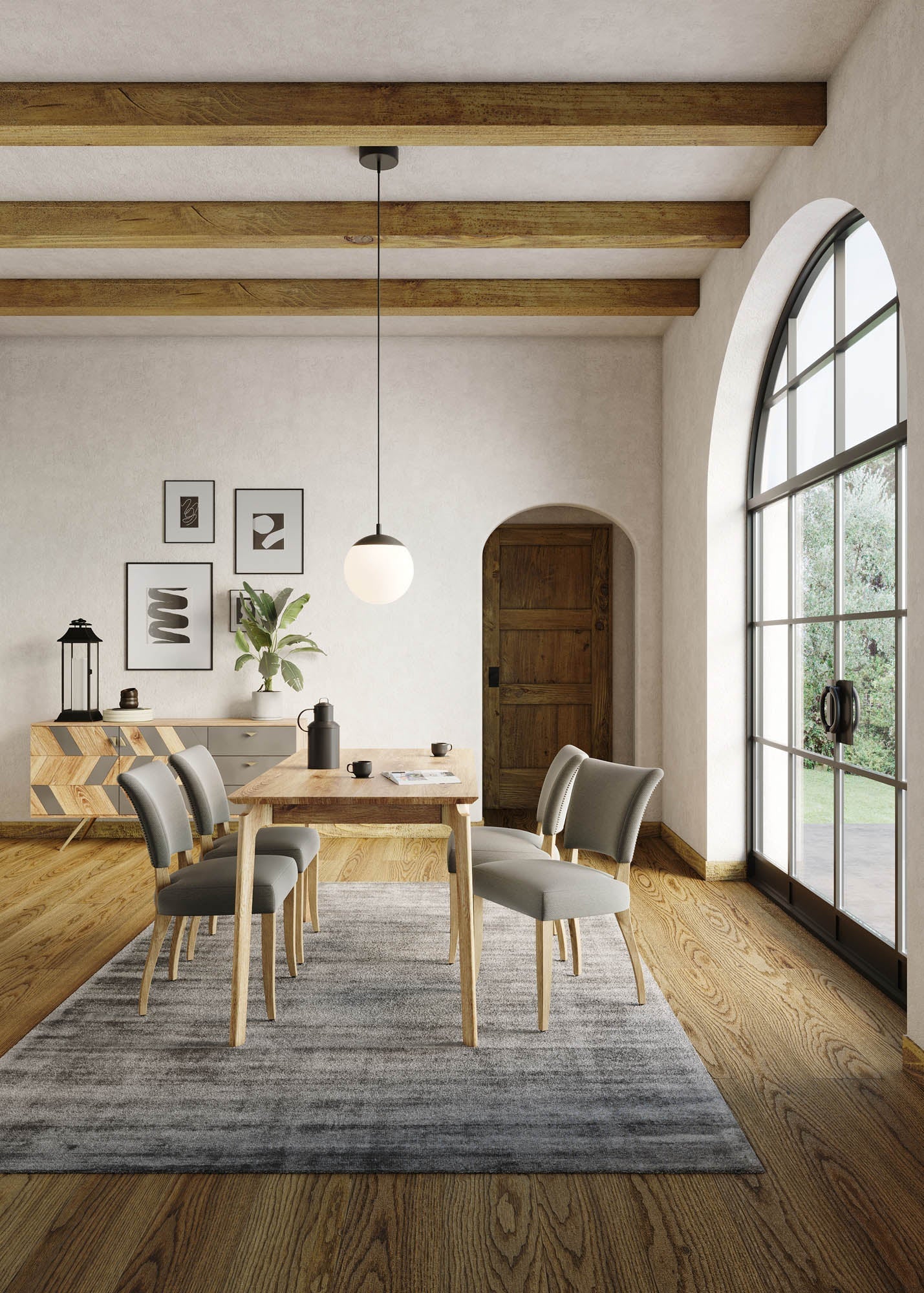 Kenzo Dining Table Small 60” – Natural - elegant seating for dining areas | Image 5 | InSTYLE Home & Rugs