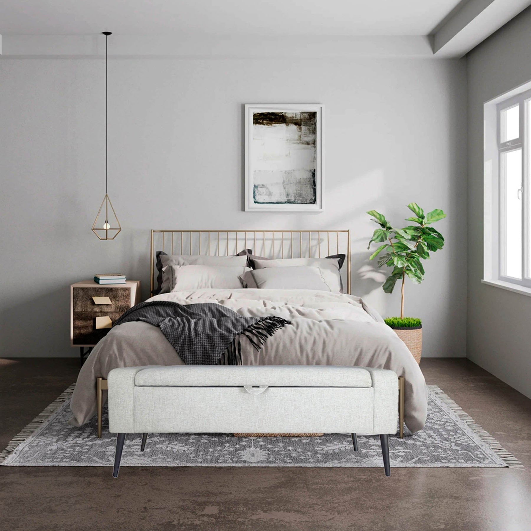 Khloe Storage Bench - durable bench with modern style | Image 9 | InSTYLE Home & Rugs