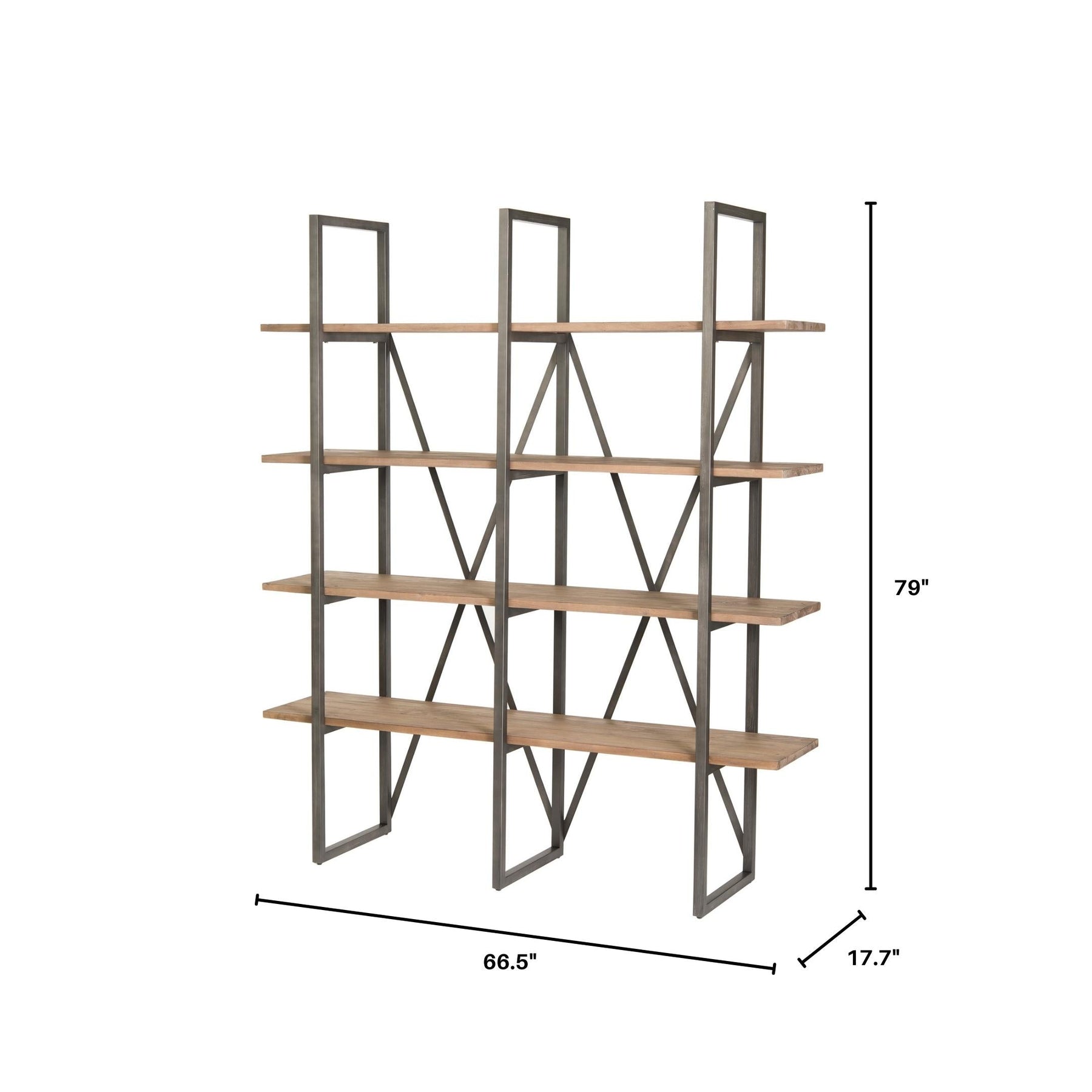 Kenya Large Cain Rack - wooden bookcases with multiple shelves for ample storage | Image 5 | InSTYLE Home & Rugs