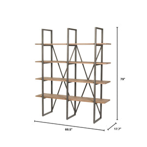 Kenya Large Cain Rack - wooden bookcases with multiple shelves for ample storage | Image 5 | InSTYLE Home & Rugs