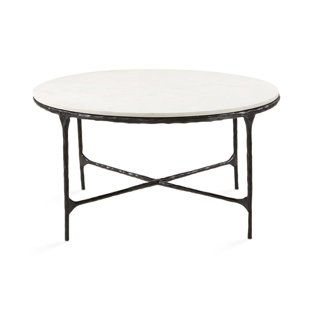 Ramona Aluminium Coffee Table White Marble Black Frame | InSTYLE Home & Rugs