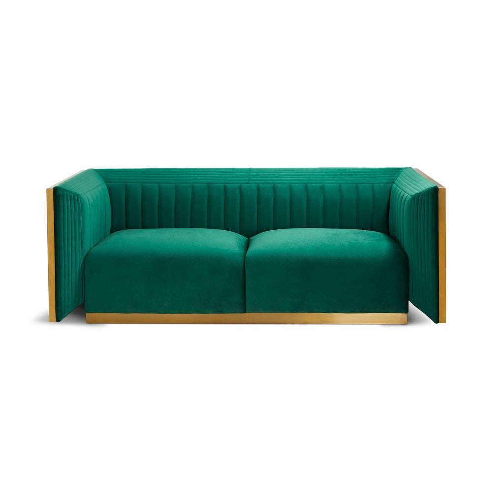 AMSTERDAM SOFA green emerald velvet BRUSHED GOLD | InSTYLE Home & Rugs