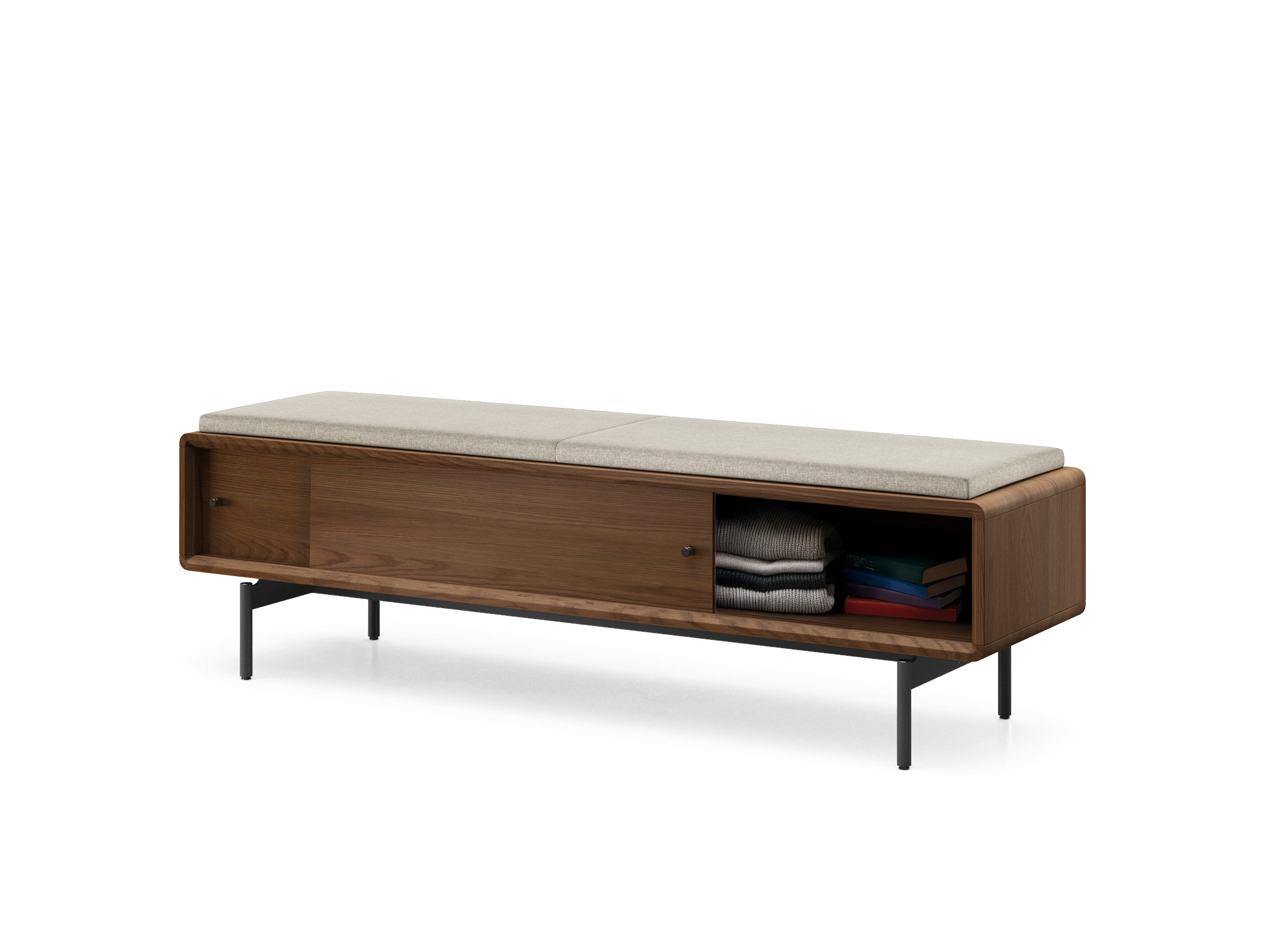 BDI LINQ Bedroom 9101 Storage Bench | Fabric Cushion - stylish bench for any space | Image 3 | InSTYLE Home & Rugs