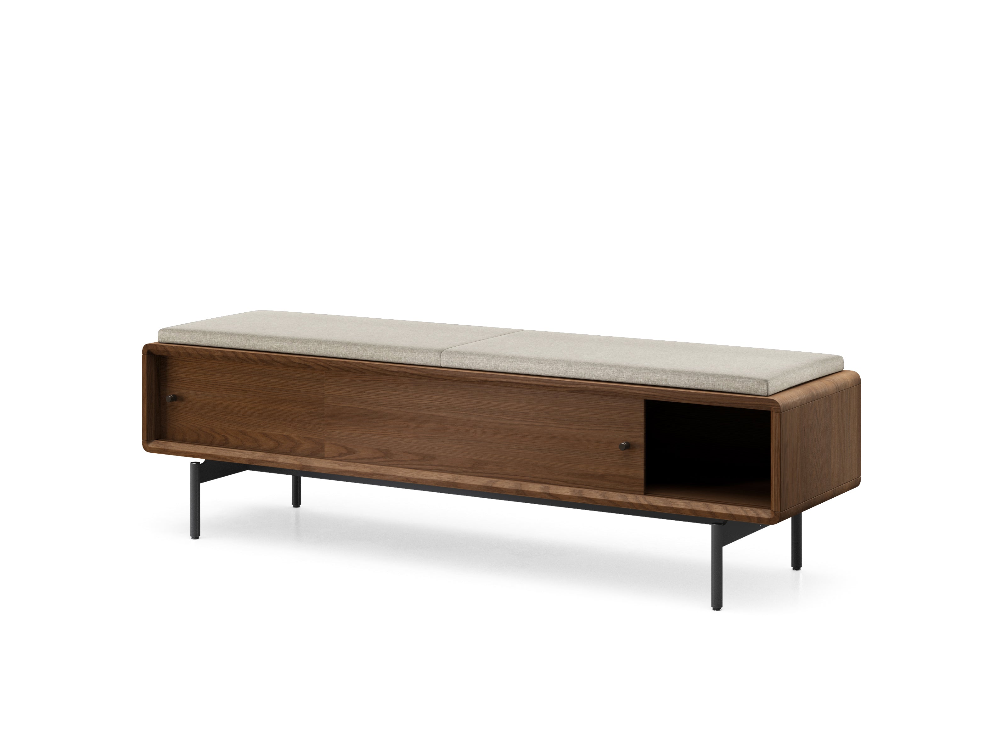 BDI LINQ Bedroom 9101 Storage Bench | Fabric Cushion - stylish bench for any space | Image 5 | InSTYLE Home & Rugs