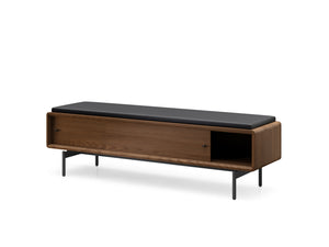 BDI LINQ Bedroom 9102 Storage Bench | Leather Cushion - durable bench with modern style | Image 5 | InSTYLE Home & Rugs