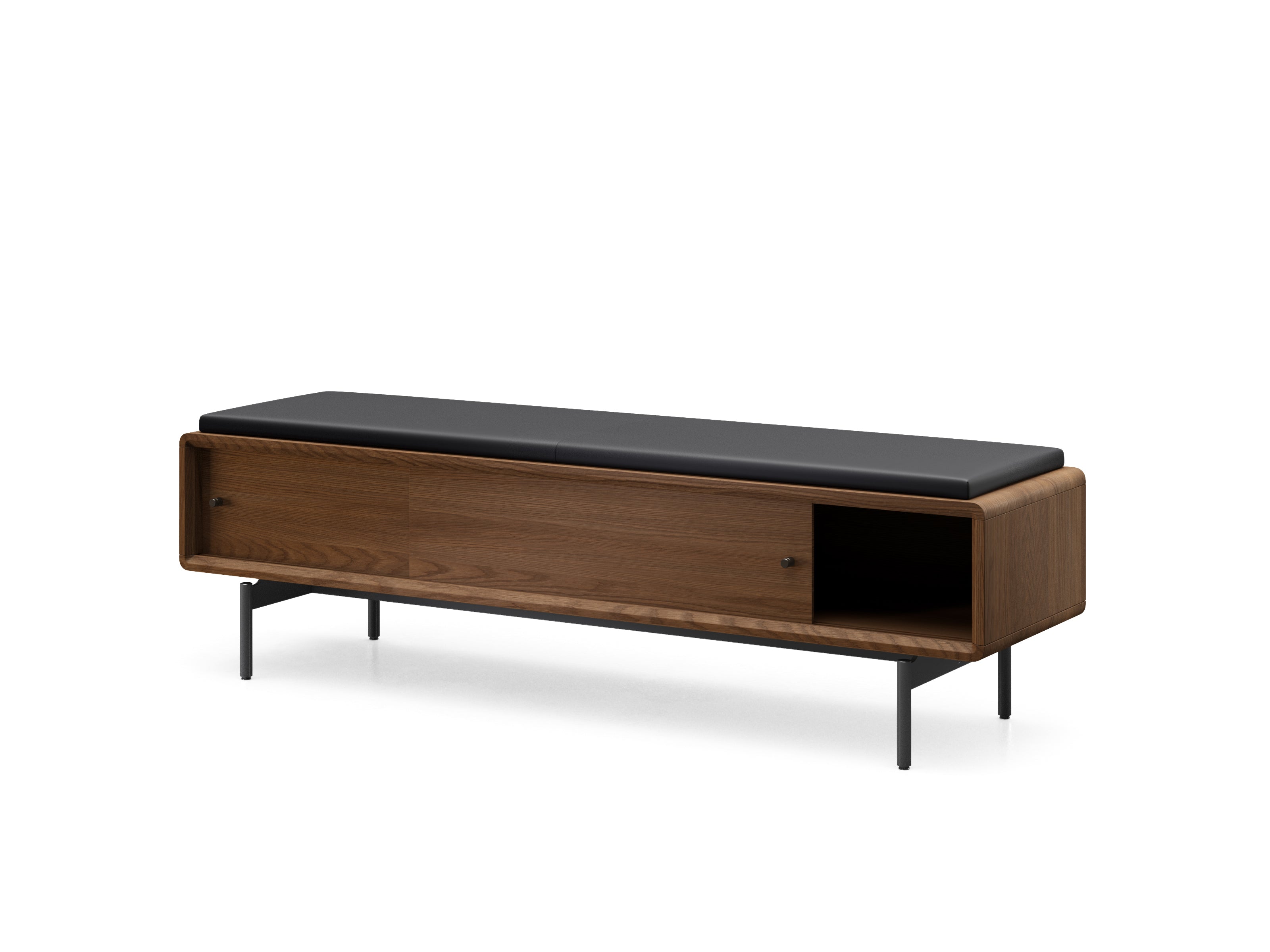 BDI LINQ Bedroom 9102 Storage Bench | Leather Cushion - durable bench with modern style | Image 5 | InSTYLE Home & Rugs