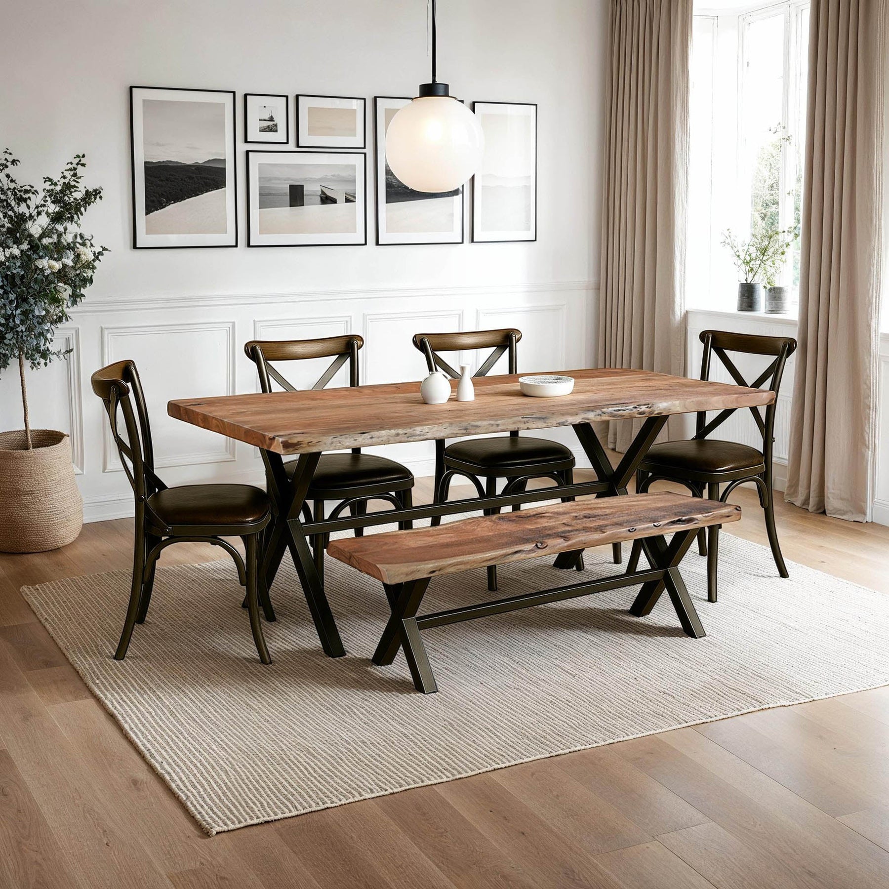 Restore Dining Table 82" - elegant seating for dining areas | Image 2 | InSTYLE Home & Rugs