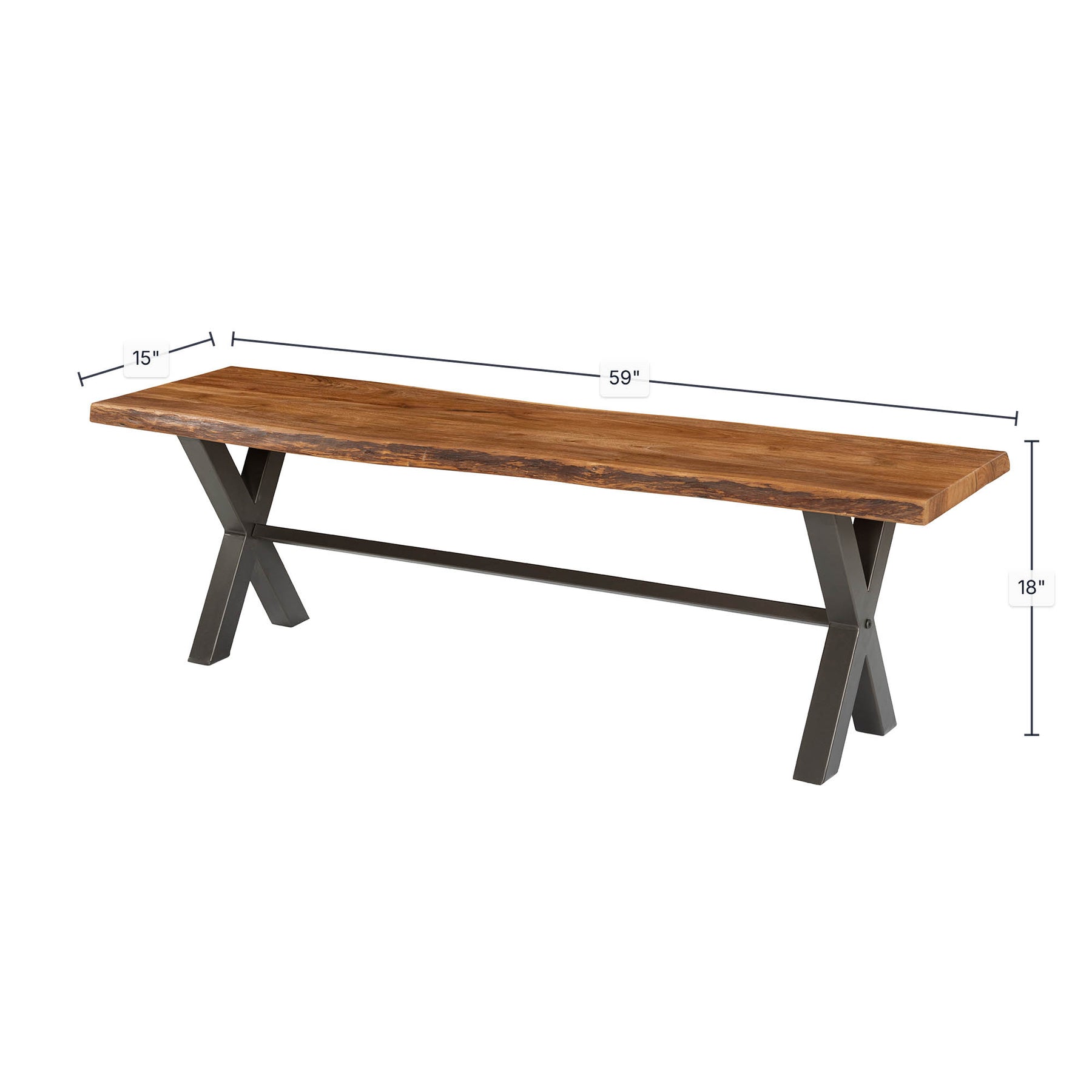 Restore Bench 59" - durable bench with modern style | Image 3 | InSTYLE Home & Rugs