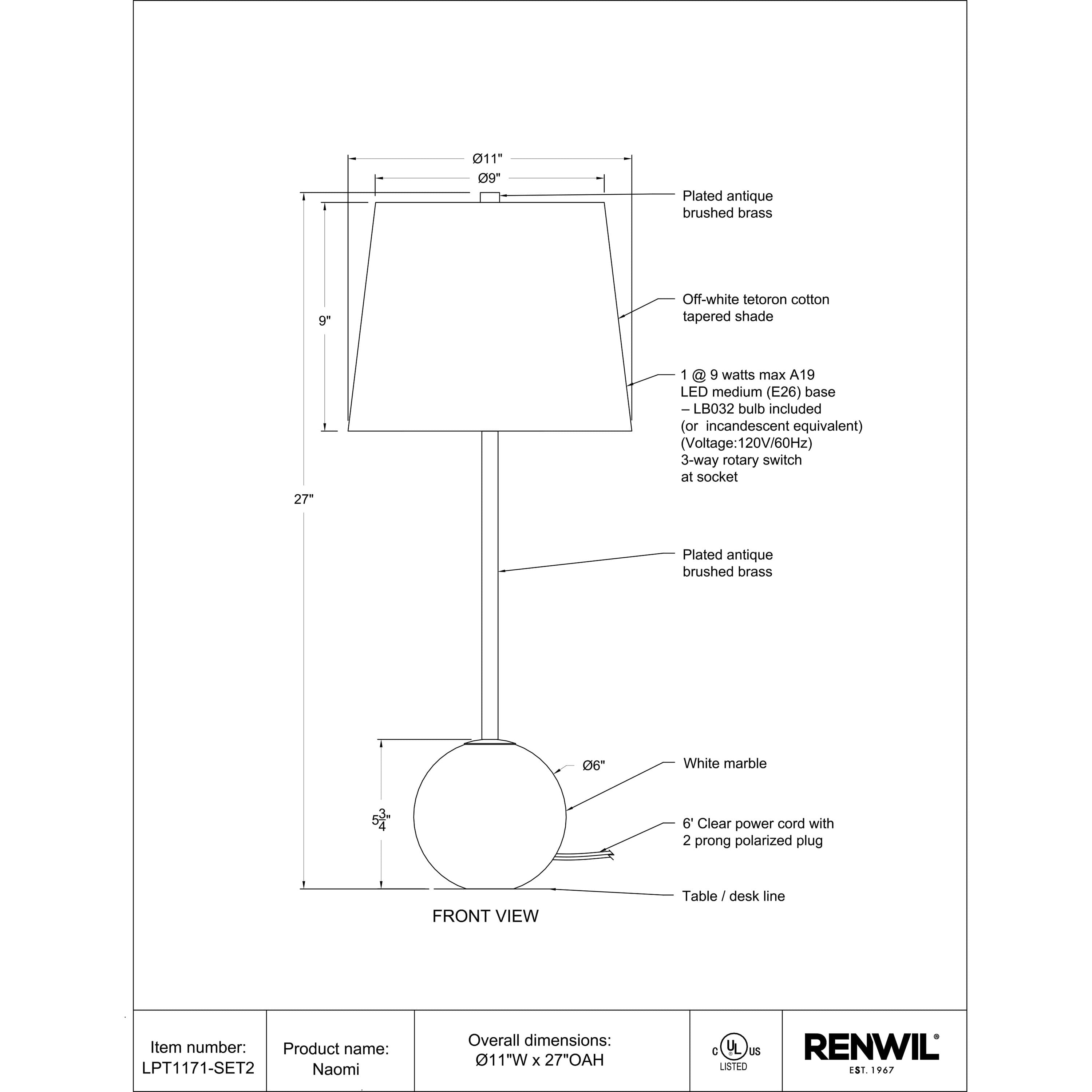 Naomi - from table lamps to chandeliers and floor lamps | Image 5 | InSTYLE Home & Rugs
