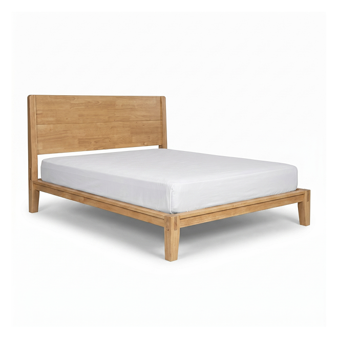 Luna Wood Tool-Free Bed — Solid Rubberwood Platform Bed - solid rubberwood platform bed with tool-free assembly | Image 18 | InSTYLE Home & Rugs