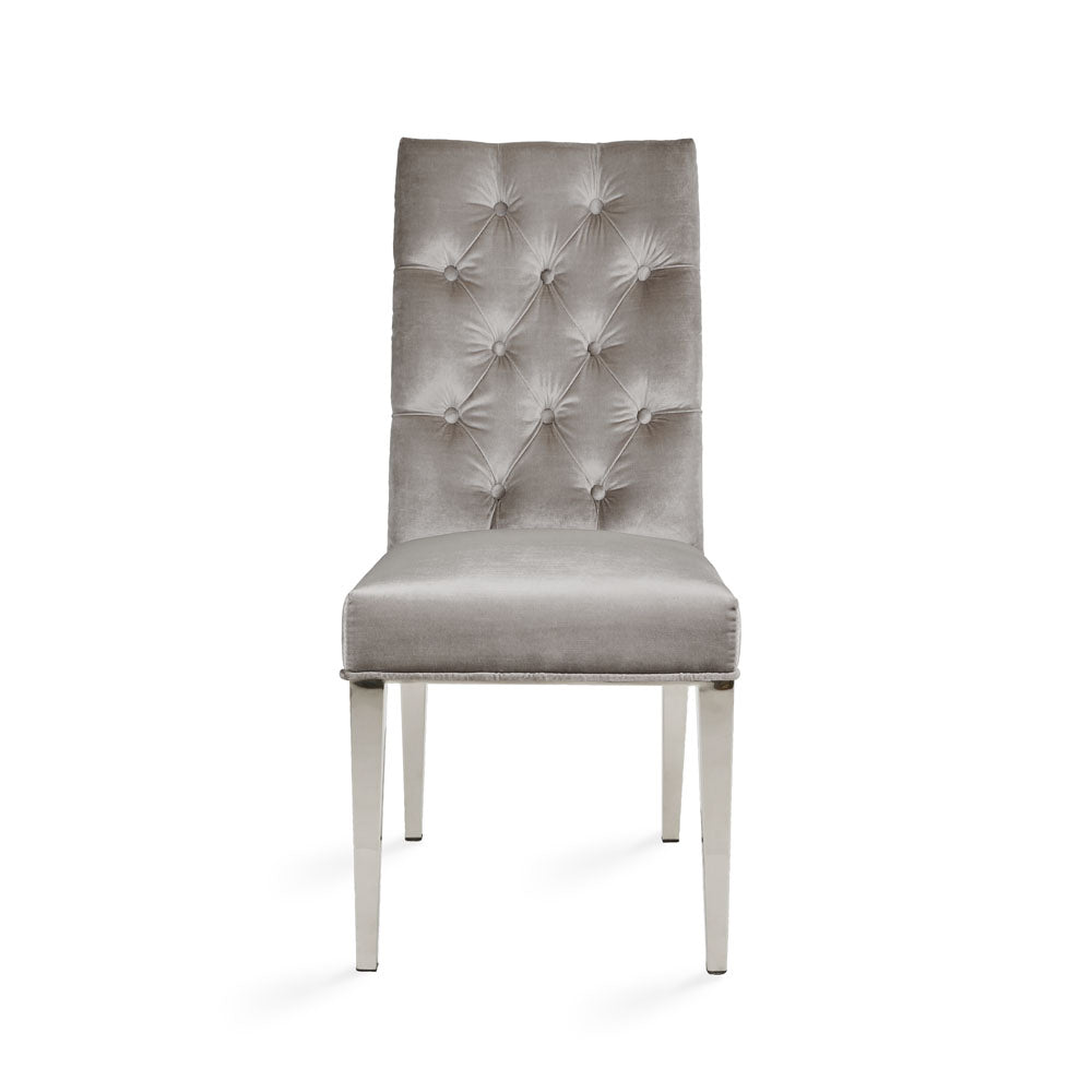 Leslie Steel Dining Chair - modern dining chair | Image 1 | InSTYLE Home & Rugs
