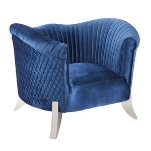HALLAM Chair GY-AC-8198 BLUE VELVET - variety of styles from classic to contemporary | Image 2 | InSTYLE Home & Rugs