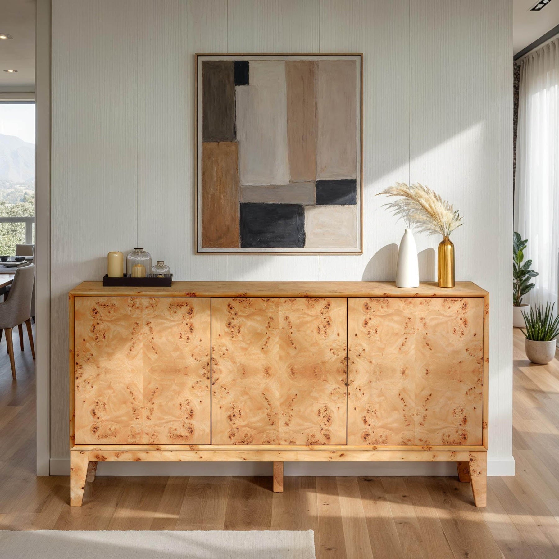Mappa 3 Door Sideboard - sleek sideboard for storage | Image 2 | InSTYLE Home & Rugs