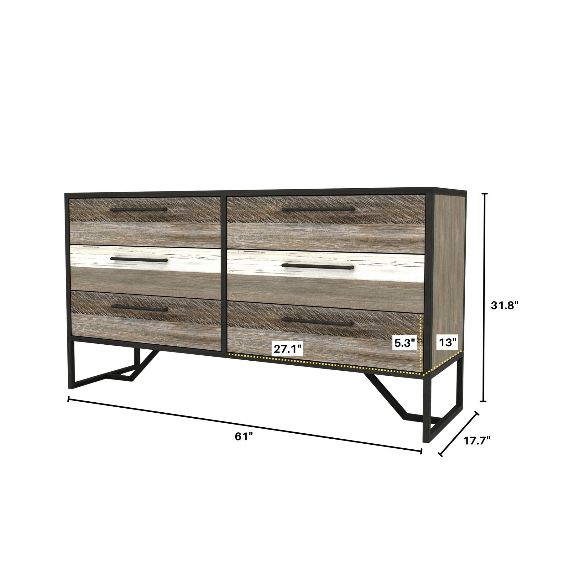 Metro Havana 6 Drawer Dresser - sleek storage solutions for bedrooms | Image 5 | InSTYLE Home & Rugs