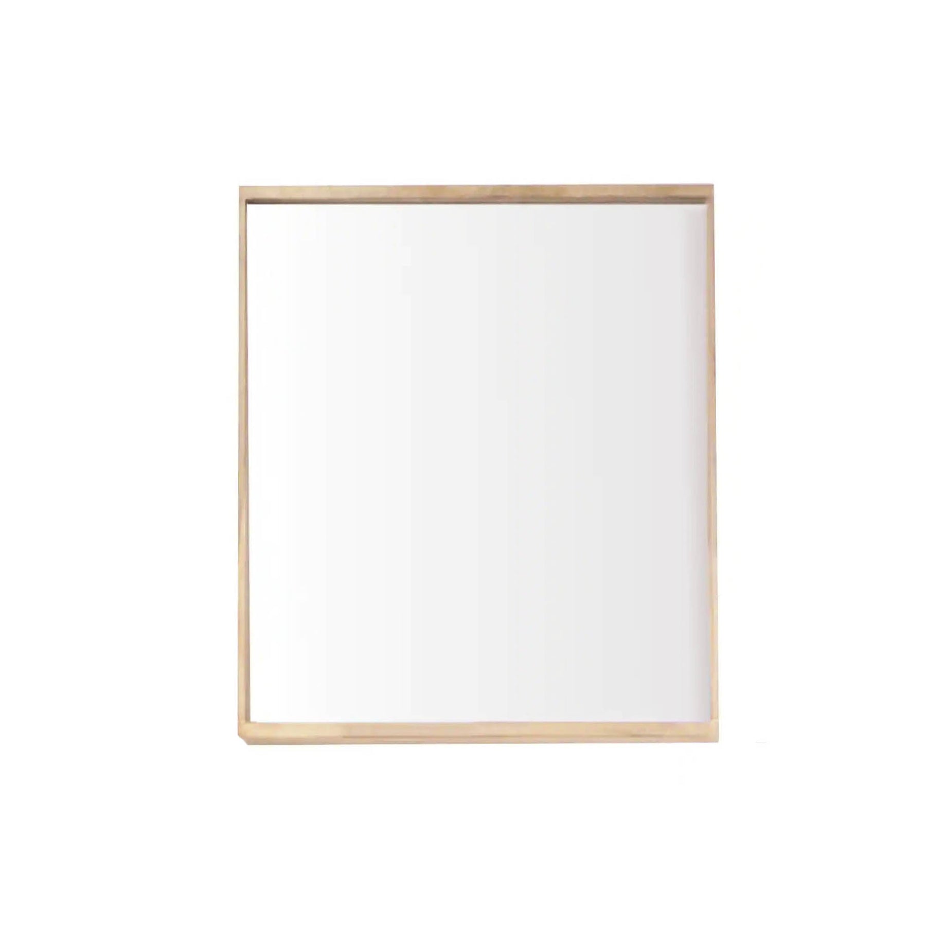 Gia Mirror W28 inch in Solid Acacia Frame - modern mirror with sleek design for contemporary interiors | Image 3 | InSTYLE Home & Rugs