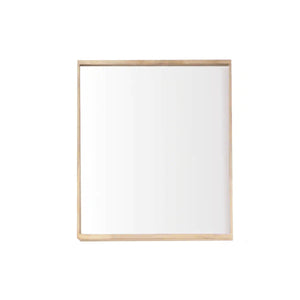Gia Mirror W28 inch in Solid Acacia Frame - modern mirror with sleek design for contemporary interiors | Image 3 | InSTYLE Home & Rugs