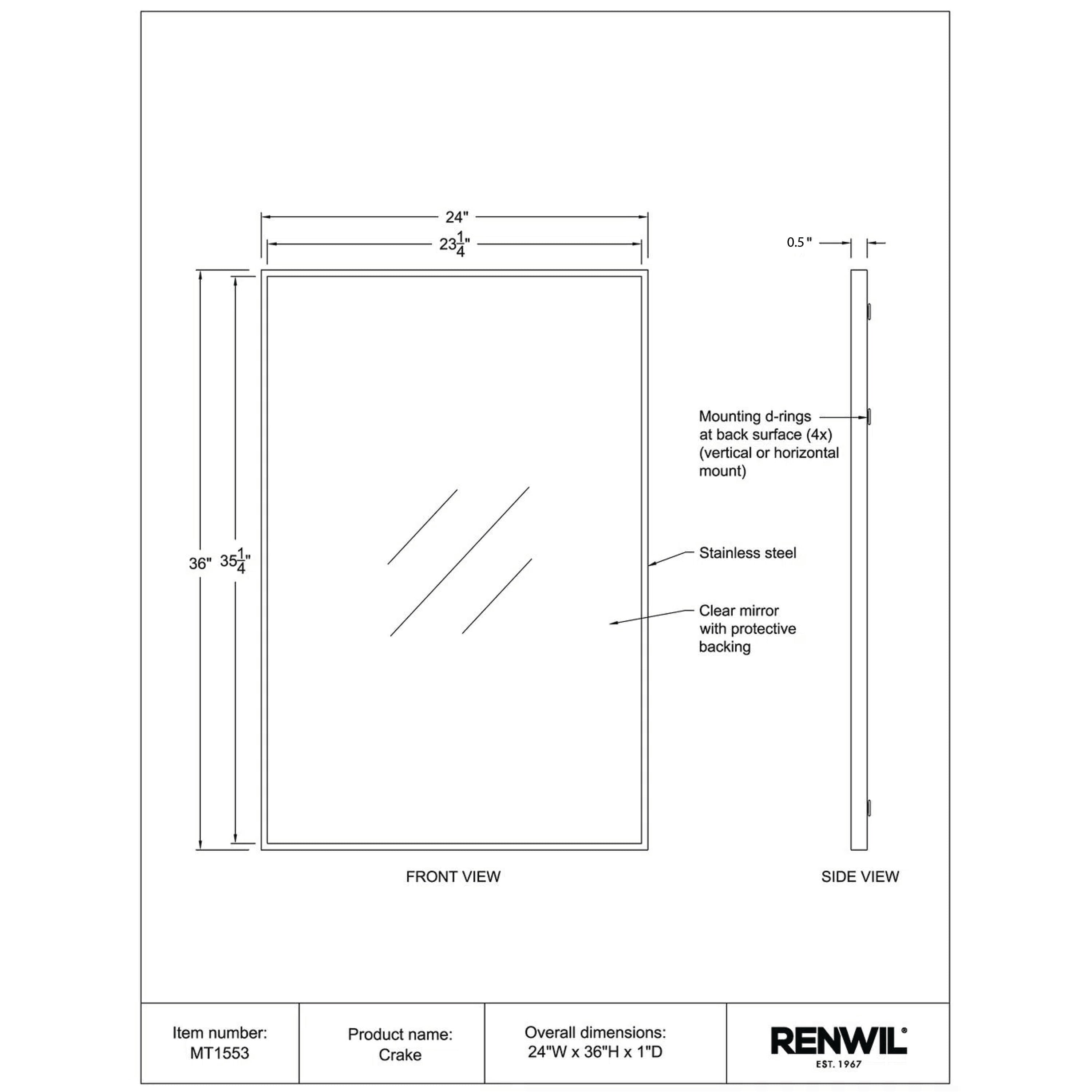 Crake MT1553 - available in various shapes, sizes, and frame styles | Image 4 | InSTYLE Home & Rugs