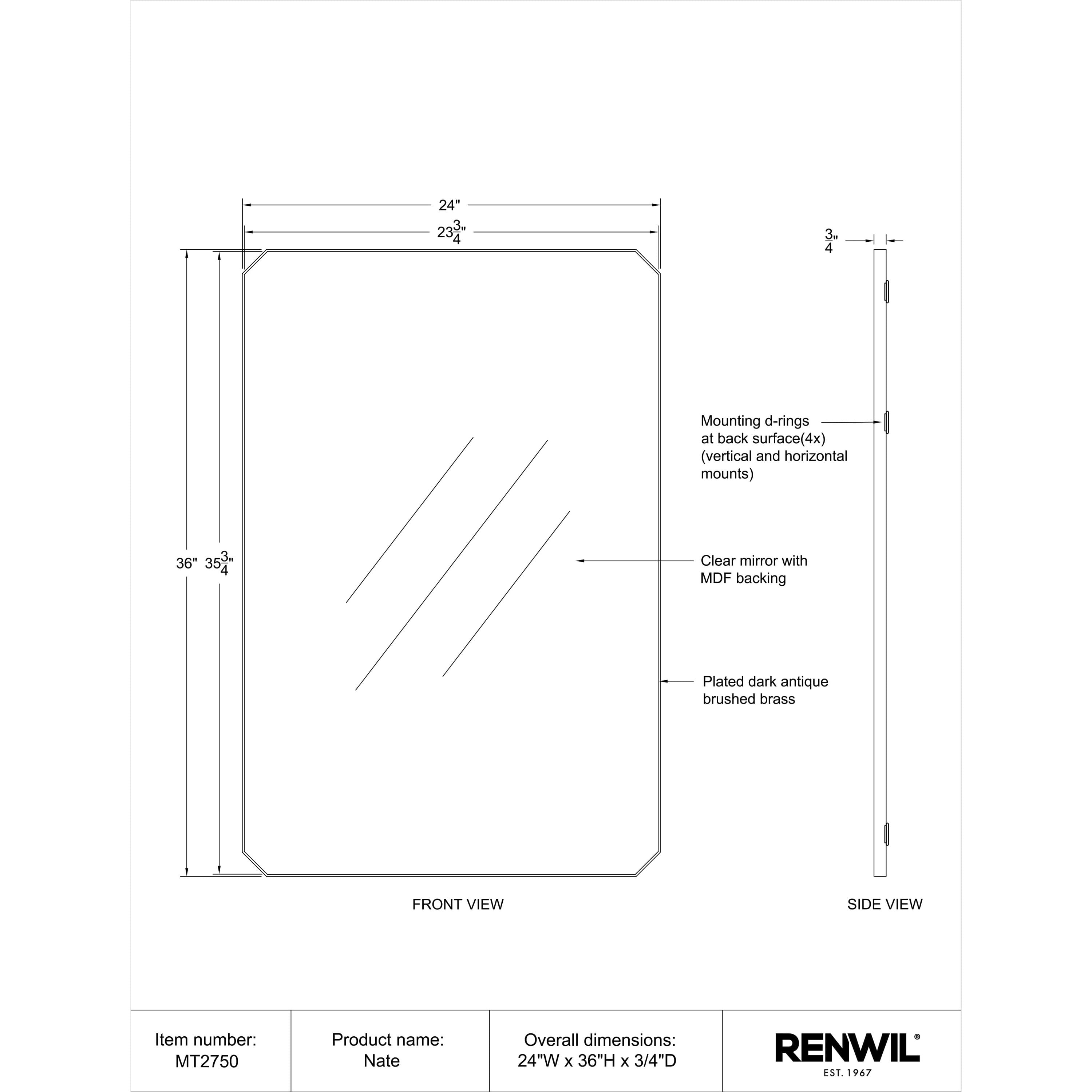 Nate - available in various shapes, sizes, and frame styles | Image 5 | InSTYLE Home & Rugs