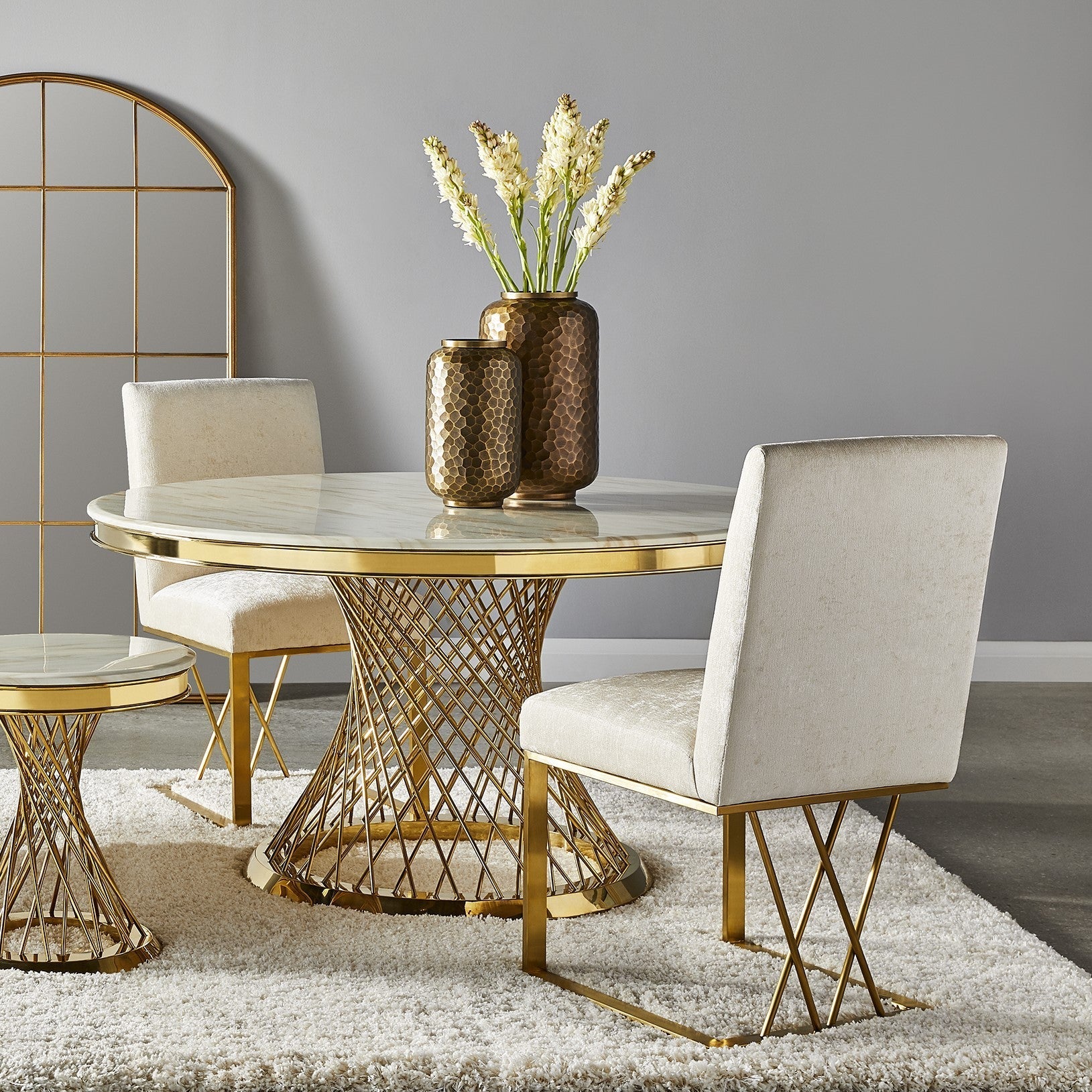MARTINI Dining Chair Black Velvet Brushed GOLD Frame - modern black & gold dining chair | Image 1 | InSTYLE Home & Rugs