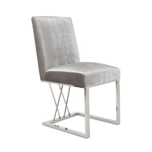 MARTINI Dining Chair GY-DC-8101 E-Grey Velvet Stainless steel Frame, - stylish chairs for any table | Image 1 | InSTYLE Home & Rugs
