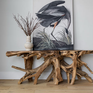 Natura Bebas Console — Live-Edge Solid Teak Root Console - live-edge teak-root console table, one of a kind | Image 11 | InSTYLE Home & Rugs