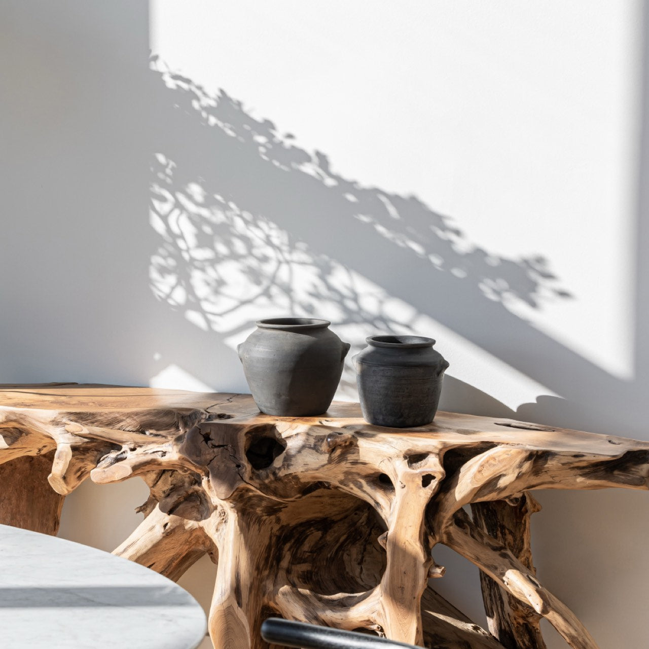 Natura Bebas Console — Live-Edge Solid Teak Root Console - live-edge teak-root console table, one of a kind | Image 14 | InSTYLE Home & Rugs