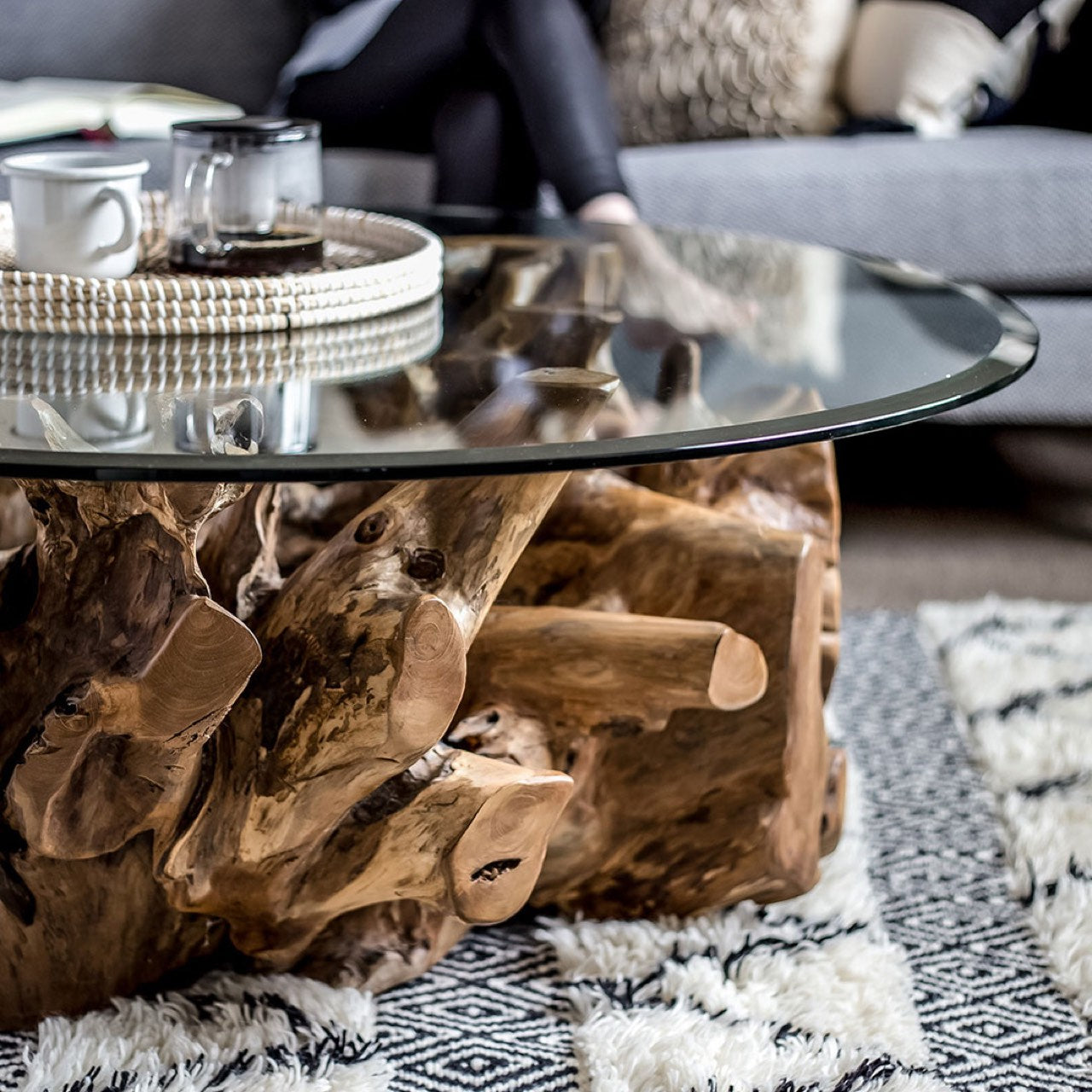 Natura Round Root Coffee Table - stylish tables for living rooms | Image 18 | InSTYLE Home & Rugs