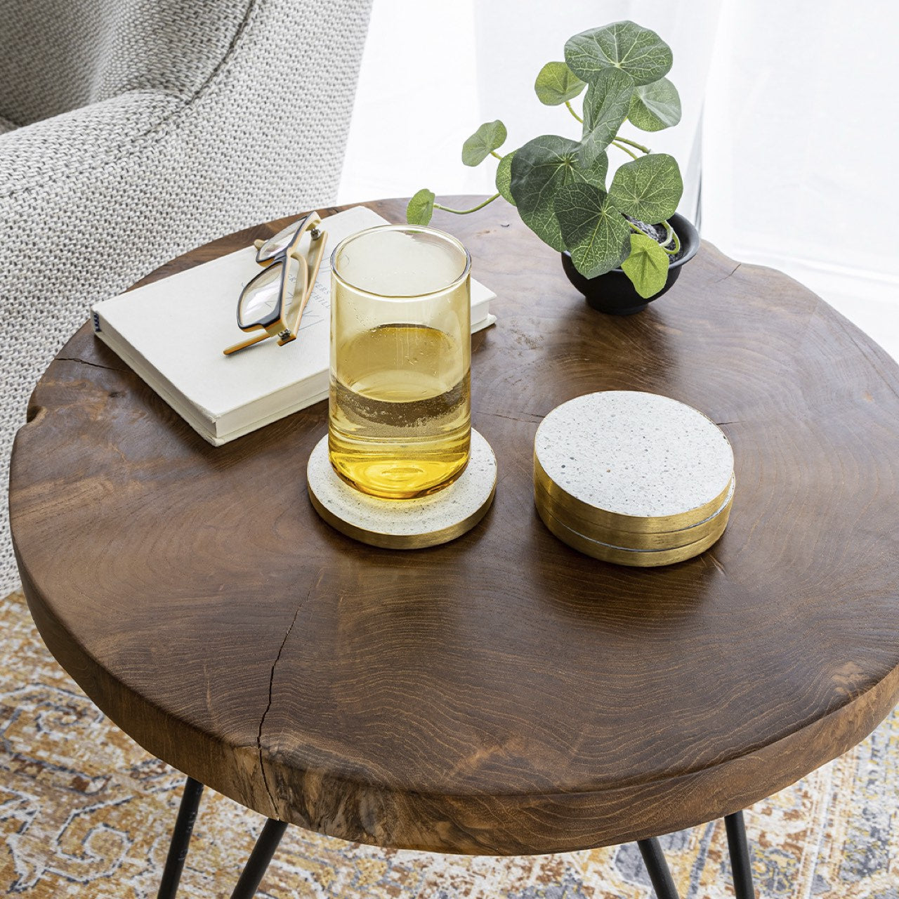 Natura Hairpin Accent Table - functional accent table with unique design for any room | Image 5 | InSTYLE Home & Rugs