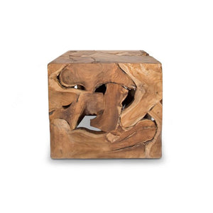 Natura Flow Condo Square Coffee Table — Teak Root - condo-size square teak-root coffee table, each piece unique | Image 1 | InSTYLE Home & Rugs