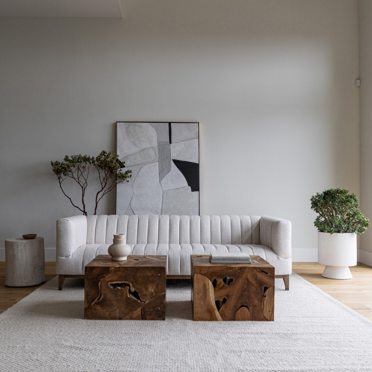 Natura Flow Condo Square Coffee Table — Teak Root - condo-size square teak-root coffee table, each piece unique | Image 3 | InSTYLE Home & Rugs