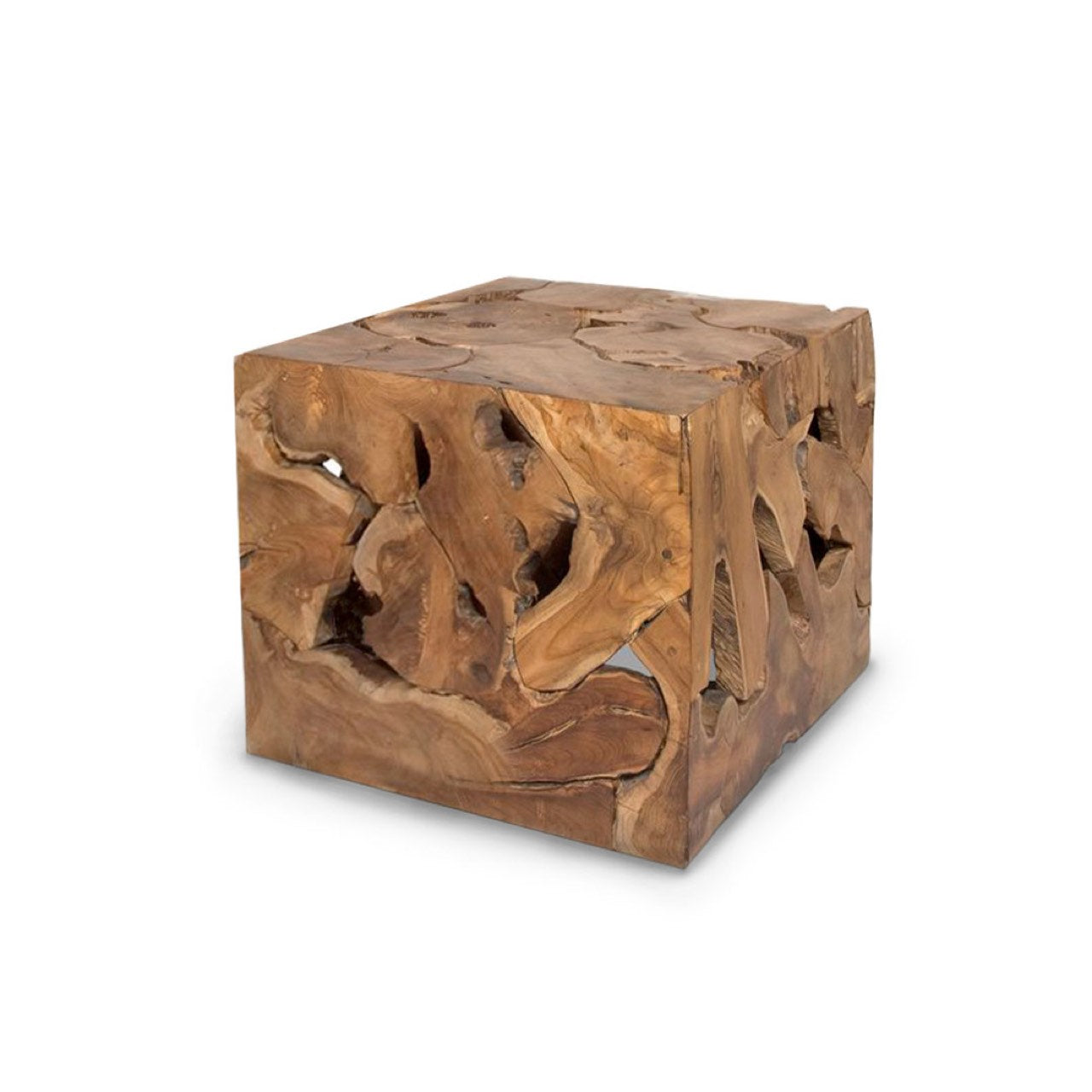 Natura Flow Condo Square Coffee Table — Teak Root - condo-size square teak-root coffee table, each piece unique | Image 15 | InSTYLE Home & Rugs