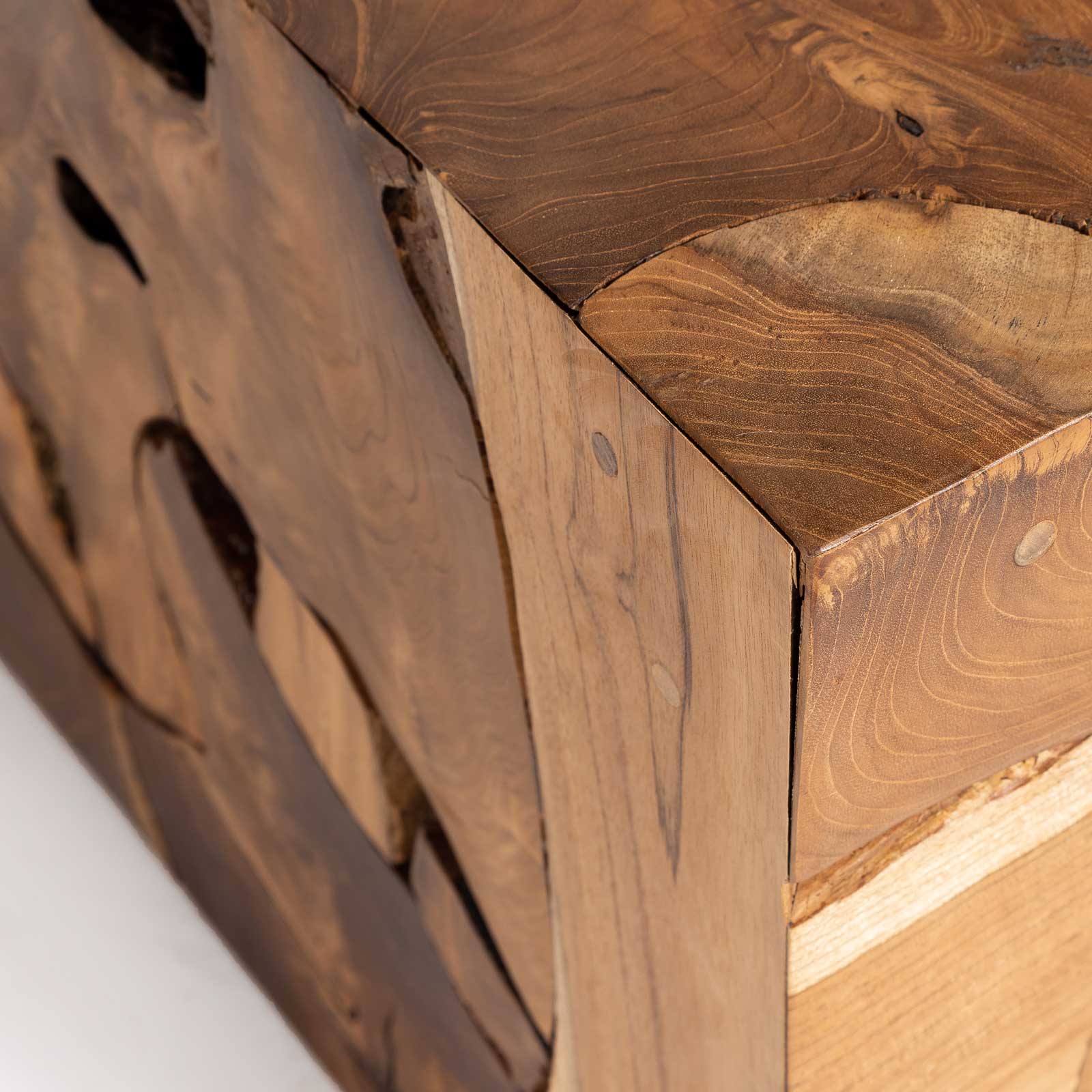 Natura Flow Condo Square Coffee Table — Teak Root - condo-size square teak-root coffee table, each piece unique | Image 8 | InSTYLE Home & Rugs