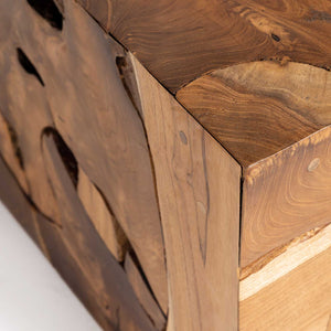 Natura Flow Condo Square Coffee Table — Teak Root - condo-size square teak-root coffee table, each piece unique | Image 8 | InSTYLE Home & Rugs