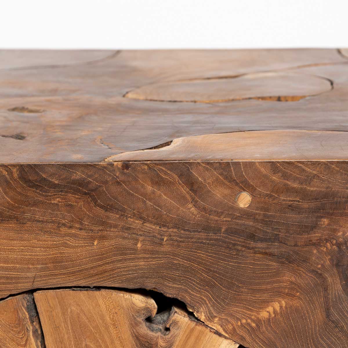 Natura Flow Condo Square Coffee Table — Teak Root - condo-size square teak-root coffee table, each piece unique | Image 9 | InSTYLE Home & Rugs