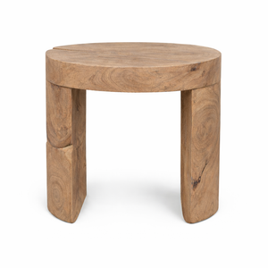Natura Bundar Accent Table in solid Indonesian teak | InSTYLE Home & Rugs