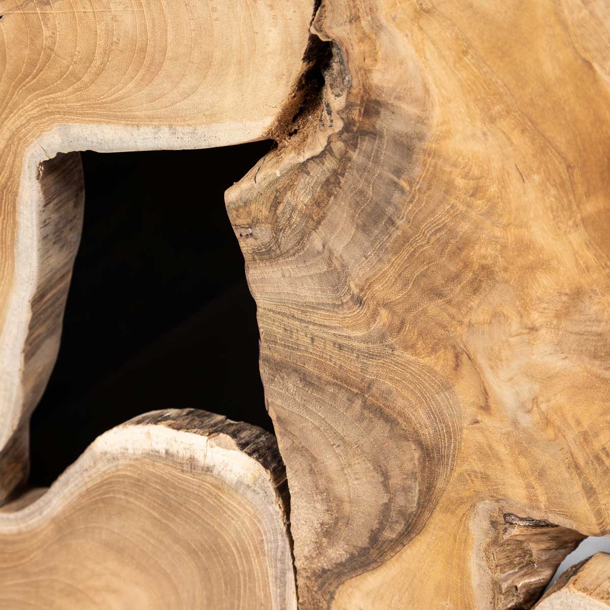 Natura Flow Square Coffee Table Bleached — Solid Teak Root - bleached square teak-root coffee table, each piece unique | Image 7 | InSTYLE Home & Rugs